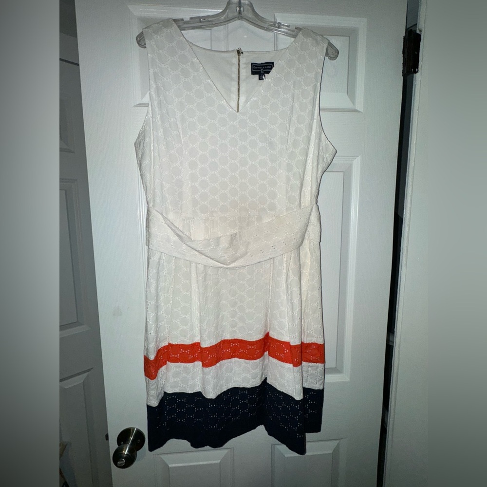 Duffield Lane White Eyelid Summer Dress